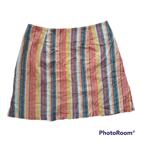Shein multicolor striped miniskirt Size M/ 6 - Picture 1 of 5